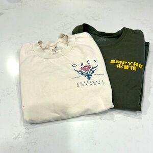 Obey and Empyre Graphic Sweatshirts-Men’s Size M